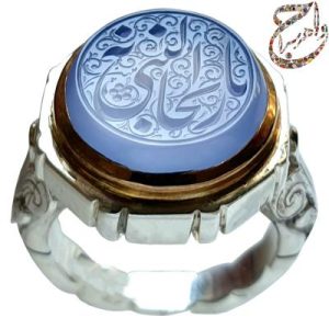 انگشتر عقیق حکاکی یا ریحانه النبی خط مبین