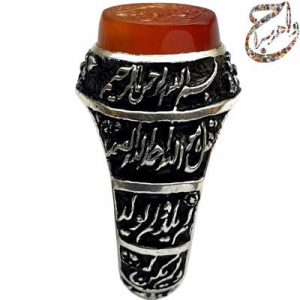 انگشتر حکاکی استاد رضا قربانی قلمزنی جنگی