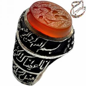 انگشتر حکاکی استاد رضا قربانی قلمزنی جنگی