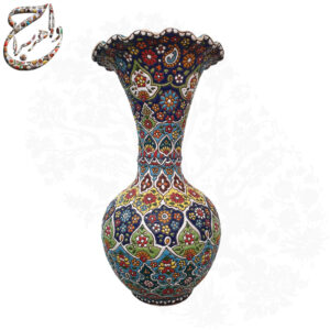 گلدان سفالی میناکاری