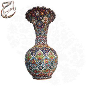 گلدان سفالی میناکاری