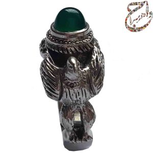 عقیق سبز قلمزنی عقاب