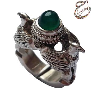 عقیق سبز قلمزنی عقاب