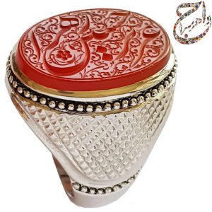 عقیق سرخ یمنی خط مبین رکاب استاد افتخاری