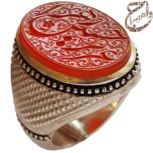 عقیق سرخ یمنی خط مبین رکاب استاد افتخاری