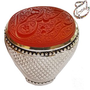 عقیق سرخ یمنی خط مبین رکاب استاد افتخاری