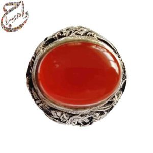 عقیق آبدار یمنی قلمزنی جنگی