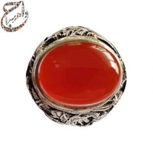 عقیق آبدار یمنی قلمزنی جنگی