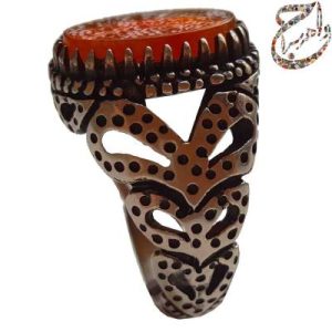 عقیق پرتقالی خط شه