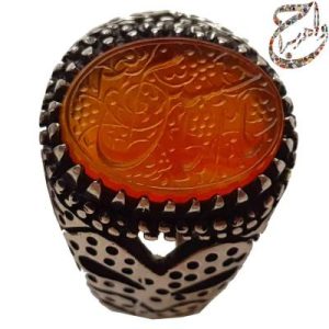 عقیق پرتقالی خط شه