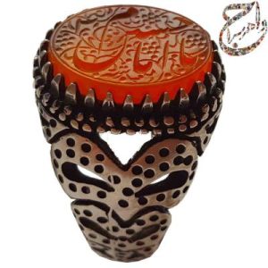عقیق پرتقالی خط شه