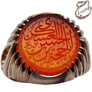 عقیق پرتقالی خط عبد رکاب فتح علی