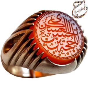 عقیق پرتقالی خط عبد رکاب فتح علی