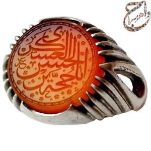 عقیق پرتقالی خط عبد رکاب فتح علی