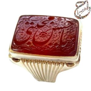 انگشتر عقیق یمنی خط استاد شمس