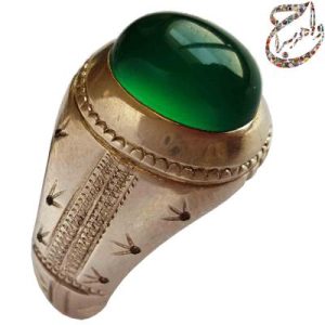 عقیق سبز لامپی رکاب سید