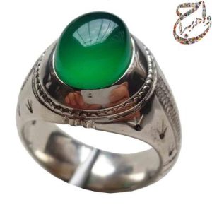 عقیق سبز لامپی رکاب سید