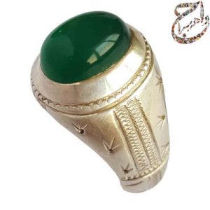 عقیق سبز لامپی رکاب سید