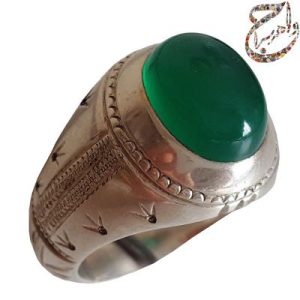 عقیق سبز لامپی رکاب سید