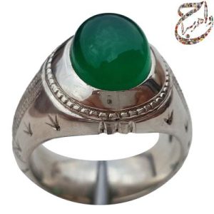 عقیق سبز لامپی رکاب سید