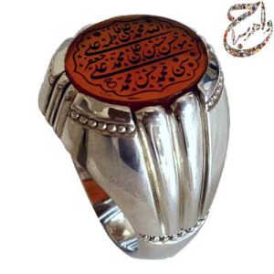 عقیق پرتقالی خط محسن حیدری رکاب فدیوم استاد علی حیدری
