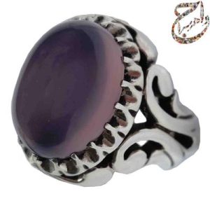 عقیق کبود یاسی رکاب طرح کریمی