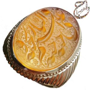 عقیق نباتی یمنی خط استاد رضا قربانی