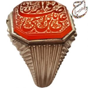 عقیق سرخ یمنی خط استاد میرزا