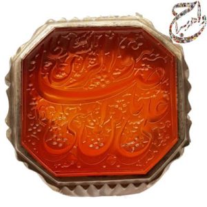 عقیق سرخ یمنی خط استاد میرزا
