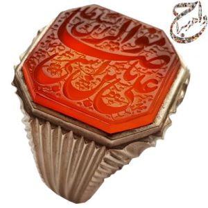عقیق سرخ یمنی خط استاد میرزا