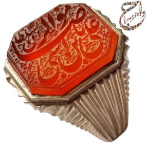 عقیق سرخ یمنی خط استاد میرزا