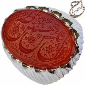 عقیق یمنی خط استاد جواد حیدری طه رکاب استاد افتخاری