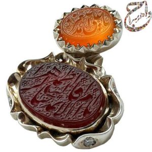 گردن آویز فاخر ابراهیم آذری خط حرّ و مبین