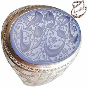 عقیق کبود یمنی حکاکی حرّ رکاب کاشی استاد افتخاری