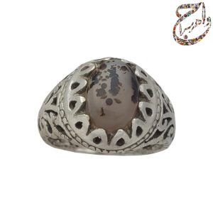 عقیق سفید شجر رکاب نقره
