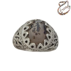 عقیق سفید شجر رکاب نقره