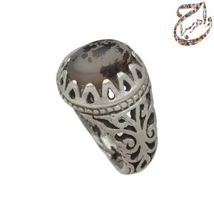 عقیق سفید شجر رکاب نقره