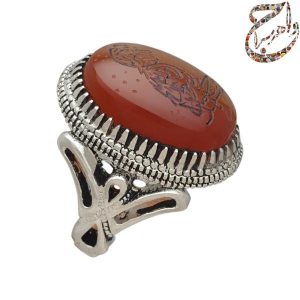 عقیق پرتقالی خطی