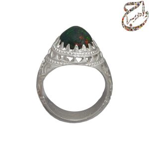 انگشتر اوپال طبیعی رکاب نقره