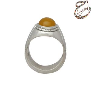 عقیق زرد رکاب طرح زرین