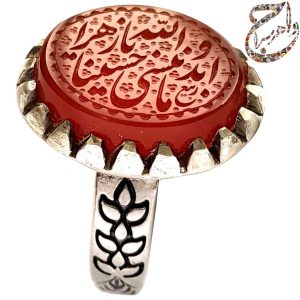 عقیق یمنی خط استاد ربیع رکاب قلمزنی ماشینی110