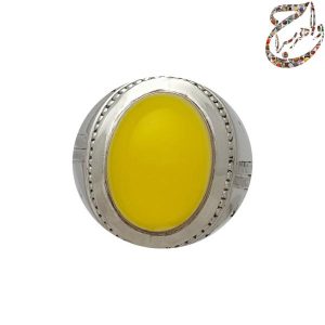انگشتر عقیق سرخ و زرد رکاب سیّد