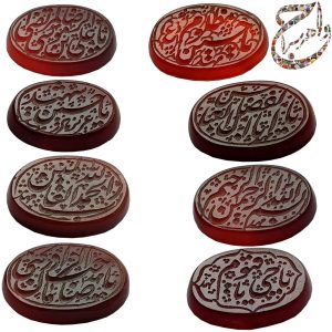 هشت عدد نگین خطی با امضاء مهد