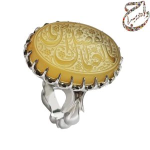 عقیق نباتی افریقایی خط استاد متین رکاب استاد افتخاری