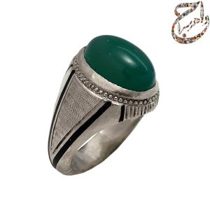 عقیق سبز رکاب دست ساز