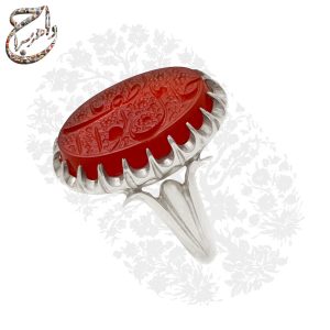 انگشتر عقیق سرخ یمنی دست ساز