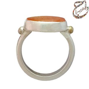 عقیق هندی خطی رکاب دست ساز