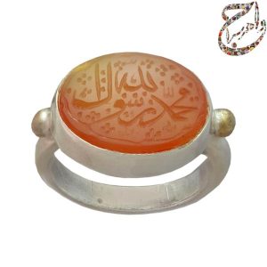 عقیق هندی خطی رکاب دست ساز