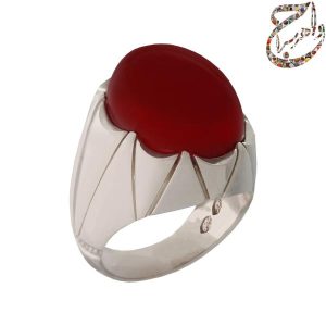 عقیق کلوخه آفریقایی رکاب دست ساز استاد نجفی