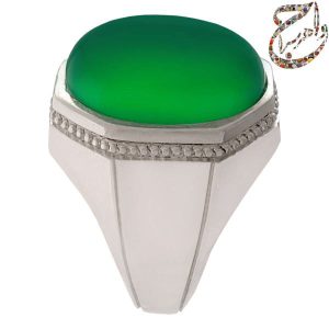 عقیق سبز کمنظیر معدنی رکاب دست ساز ابراهیمی